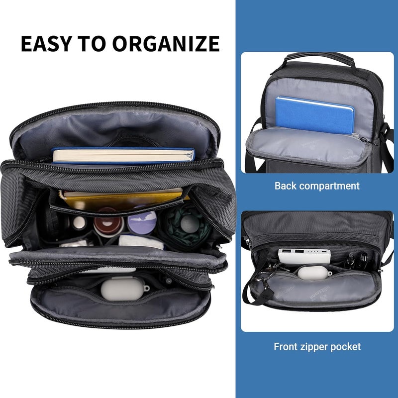WITZMAN Crossbody Bags for Men Travel Shoulder Bag Lightweight Man Purse Small Casual Messenger Bag for Work Traveling - Image 4